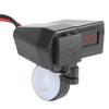   Motorcycle Dual USB   Socket Adapter with Voltmeter Display