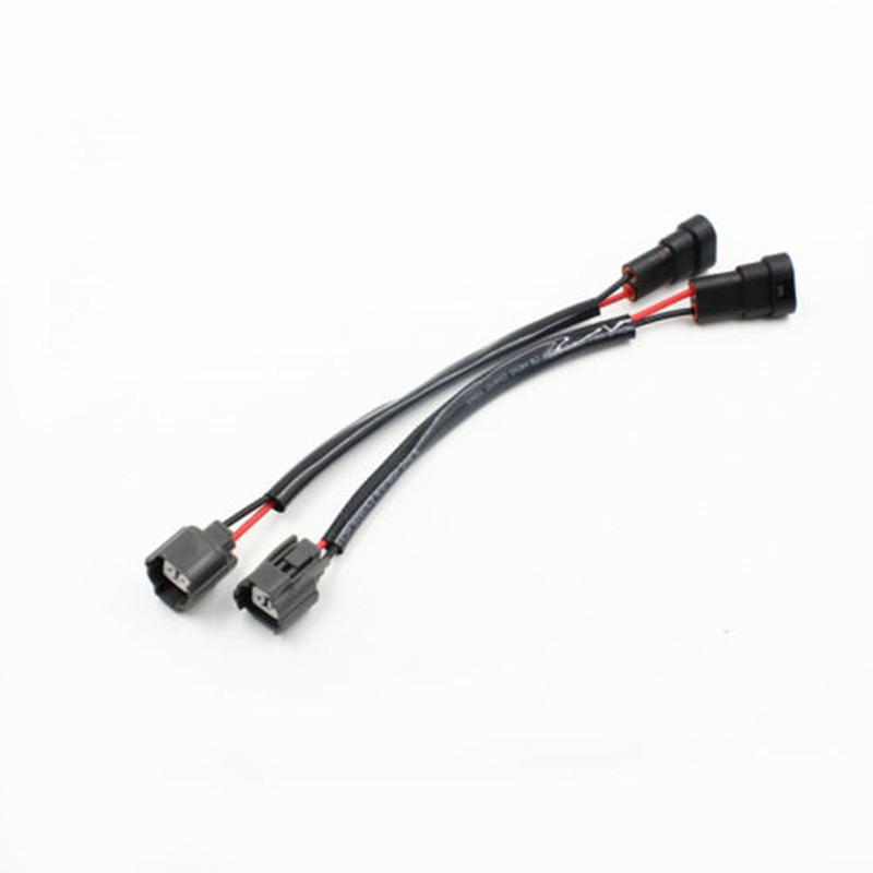 2pcs 9005/9006 To D2/D4 Xenon Power Plug Connector Harness Wire for Mitsubishi Acura Honda Mazda HID Xenon Ballast