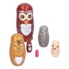 6Pcs Cartoon Russian Nesting Dolls HandMade Ornaments Kids Gifts Toys Home Furnishings
