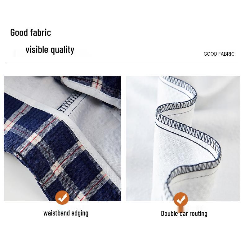Women's Blue Plaid High-Waist Wide-Leg Summer Pants: New 2026 Fashion, Casual, Floor-Length Drape Design.