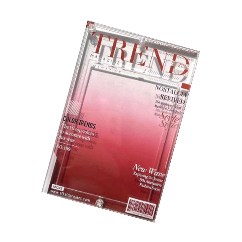Trendy Magazine Style 3-inch Photo Frame with Bead Chain Photo Card Holder Card Display  Keychain