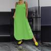 Women's Casual Pocket Striped Suspenders Dress