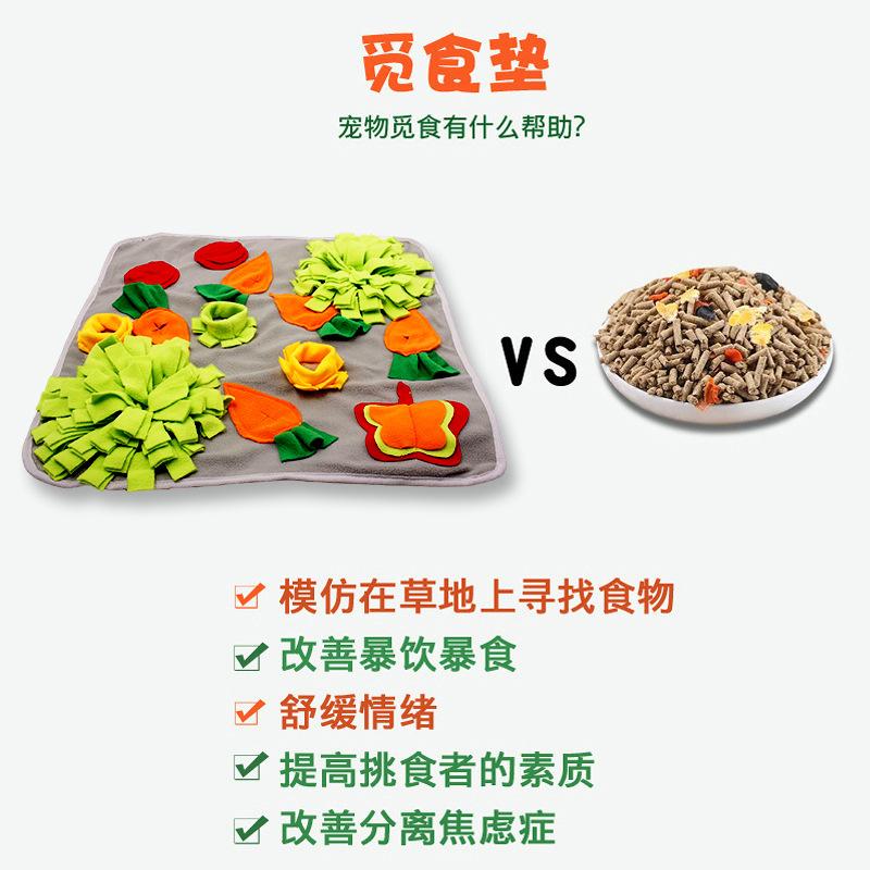 Rabbit Snuffle Mat Small Pet Slow Feeding Training Mat Interactive Foraging Toy for Guinea Pig Hamster Chinchilla