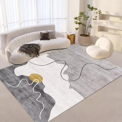 Leichter Luxus Haushalts-Abriebfester Wohnzimmerteppich Vollständig Bedeckender Sofa-Couchtisch-Teppich Große Fläche Teppich Modisch
