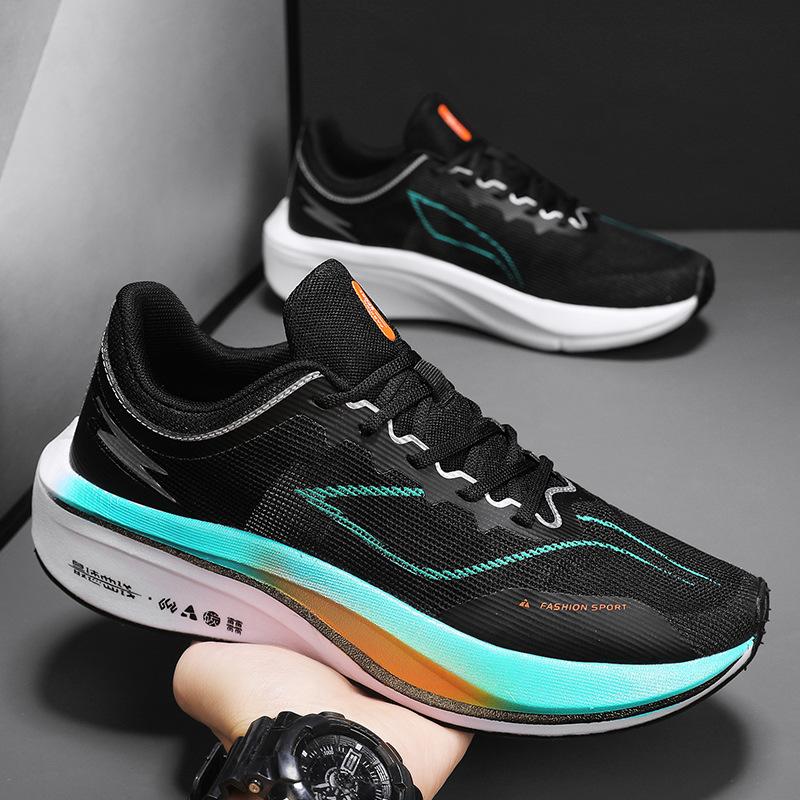 Autumn middle school students running shoes small size sports shoes men shock absorption breathable professional ultra-light running shoes sports clas