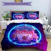 Set copripiumino 3 pezzi (1*Copripiumino + 2*Federe, Senza Nucleo),Set Biancheria da Letto con Stampa Liverpool F.C, Decorazione Camera da Letto, Per Tutte le Stagioni, Regalo di Compleanno