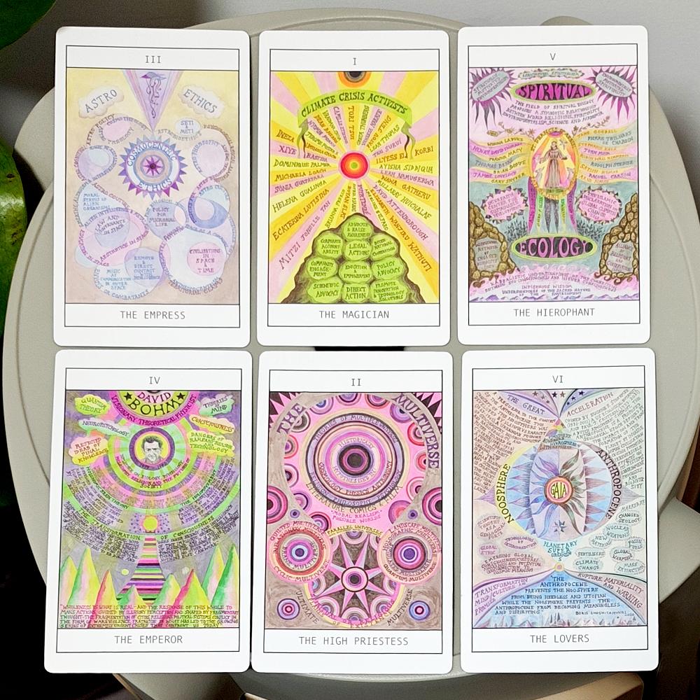 HEXEN 5.0 Tarot Deck, 78 Pcs Tarot Cards Based on Alchemical Art, Tech-Spirituality & Climate Crisis 12*7cm Double-embossed