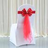 Elastic Chair Sashes Bows Spandex Chair Sashes Bows for Banquets and Ceremonies Elastic Band for Occasion Party