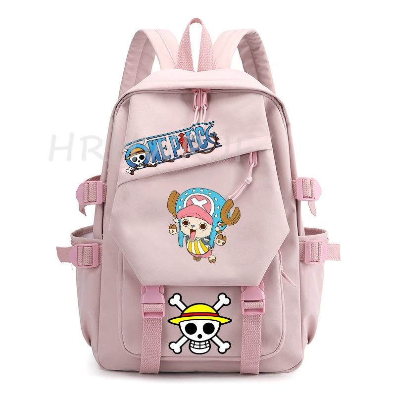 Anime ONE PIECE Backpack Monkey D Luffy College Backpack Girl Travel Book Backpack Nylon Leisure Women Laptop Men School Bags