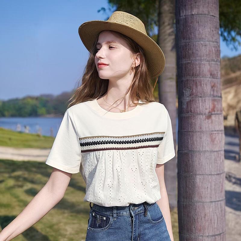 Betu Women's Embroidered Short Sleeve T-Shirt