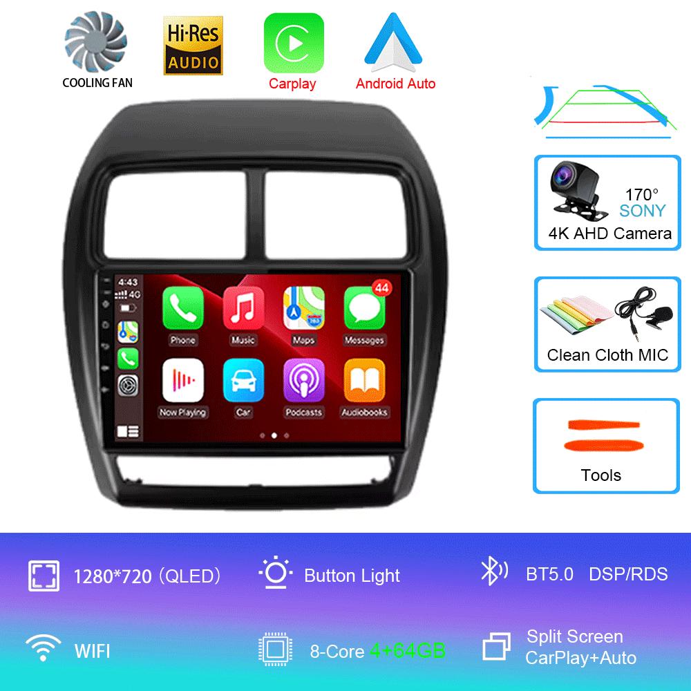 For Mitsubishi ASX 1 2016 2017 2018 2019 2020 - 2022 Android 14 Car Radio Player DSP Carplay 8G 256G Stereo No 2 Din DVD Screen
