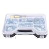 51 Pcs Carbon Steel Hose Clips Fuel Line Pipe Clamps Set with Hex Driver In A Carry Case
