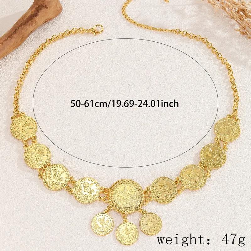 

New Bridal Headdress Trendy Luxury Gold Color Metal Alloy Coin Tassel Head Chain Jewelry Headband Women s Wedding Accessories