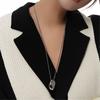 Water Drop Pendant Necklace for Women Titanium Steel Clavicle Chain Waterproof Choker Aesthetic Collar Jewelry Gift