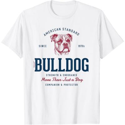 Retro Styled Vintage American Bulldog T-Shirt for Men Women Kids