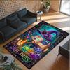 Witchcraft Theme Crystal Velvet Rug Personalized Custom Name Text Soft Floor Mat Home Decor