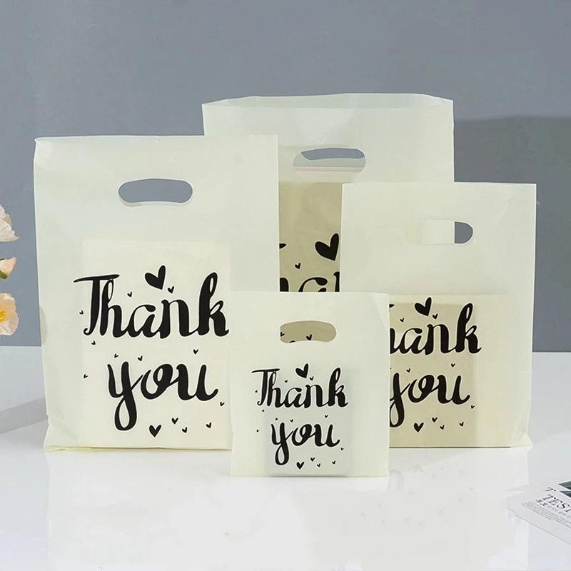 100 Pezzi Borsa Tote di Alta Qualità "Grazie" per Festa, Laurea, Souvenir, Regalo di Natale