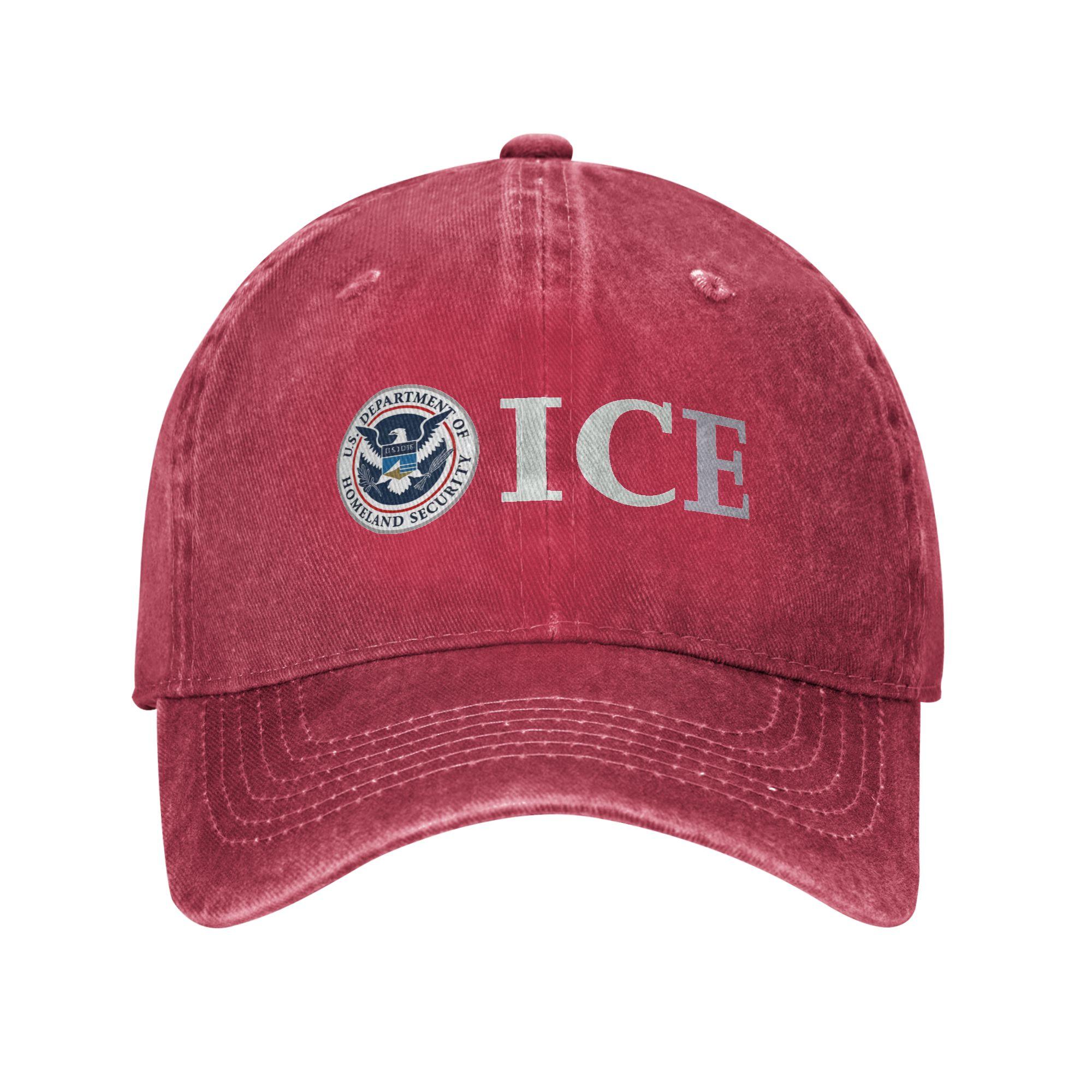 ICE Immigration Casual Baseball Cap Hiking Fishing Trucker Hat Spring Breathable Couple Women Street Style Baseball Caps One Size