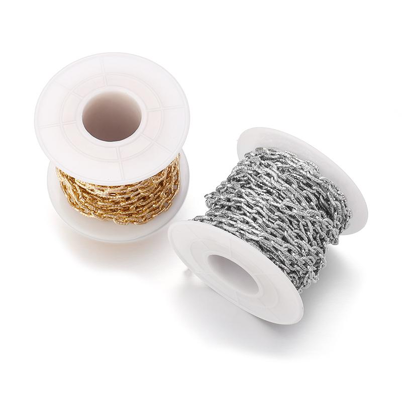 5yards/roll Metal Aluminium Chain Link Chain Unwelded Link Chain For Jewelry Making Chain DIY Bracelet Necklace Accessories