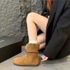 Fashion Suede Casual Short Boots for Women 2025 Fashion Ankle Boots New Short Slip on Flat Shoes Retro Versatile Soft Bottom Lady Boot