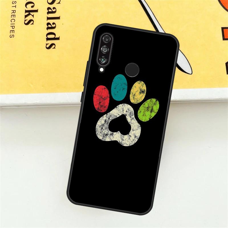 Dog foot print Paw Colorful Pattern For Huawei Nova Y61 Y73 Y70 Y72 Y60 Y90 Y91 7i 8i 11i 12i 12s 9 10 SE P20 P30 P40 Lite Case