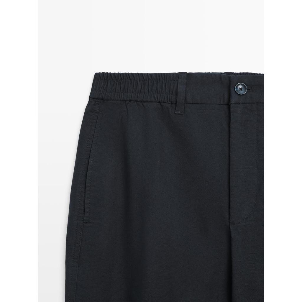 Masimodutti Cotton Blend Jogger Fit Pants