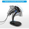 Handheld USB QR Barcode Scanner, NetumScan Wired Automatic 1D 2D Image Bar Code Reader with Adjustable Stand for Store, Supermarket, Warehouse