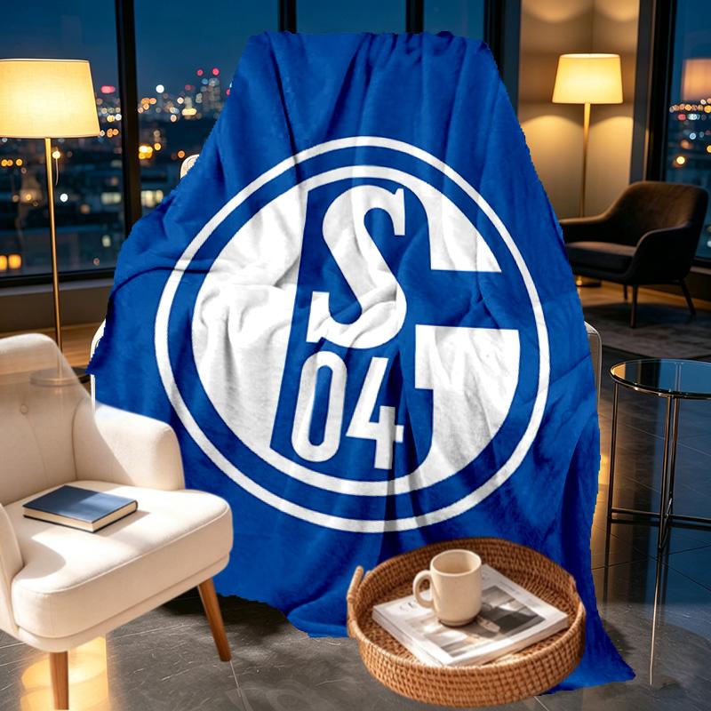 FC Schalke 04 Print Blanket - Soft & Comfortable, for Bedroom, Travel, Sofa, Home Decoration - Birthday Christmas Gift for Friend