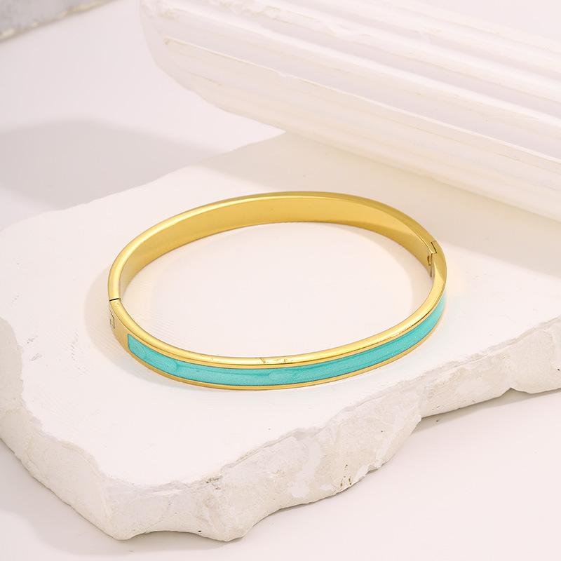 European and American titanium steel enamel light luxury can take a bath without fading oil dripping women can customize