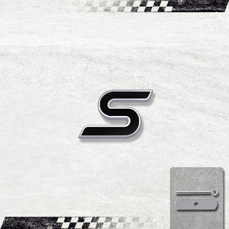 3D Car Sticker S Head Front Grille Badge Metal Decal Emblem Accessories