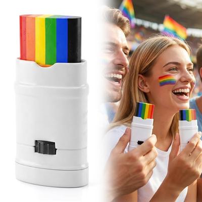Rainbow Face Paint Stick, 2026 New Pride Face Paint Stick, Face Body Paint for Pride Parade, Festival Body Paint for Pride Party, Rainbow Body Paint