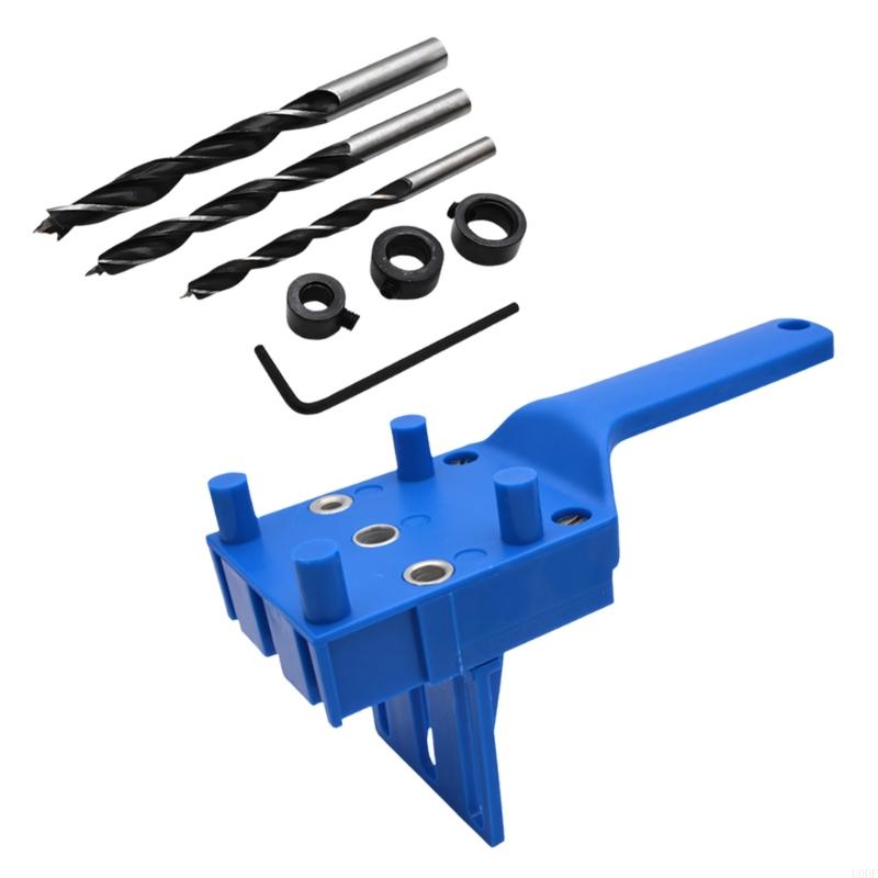 

Practical 3 In 1 Boring Drilling Guide System For Perfectly Aligned Joints 8Pcs синій