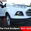 For Ford EcoSport 2013 2014 2015 2016 Chrome Car Front Fog Light Lamp Cover Trim Head Foglight Foglamp Bezel Trims Accessories