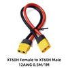 XT60H Model Aircraft Battery Adapter Cable, Power Connection Cable, Extension Cable, Charging Cable 12AWG, 0.5M/1M