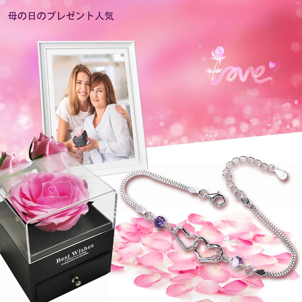 Soap Flower Roses for Women Silver 925 Bracelet Popular Jewelry Pure Silver Artificial Flowers Never Withering Roses Rose Box Message Card Included