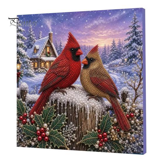 Christmas Home Decoration Faux Pearl Art Kit, DIY Snowman Painting 3D Festive Living Room Accents Xmas Scenes Crafting Project for Adults Beginners,