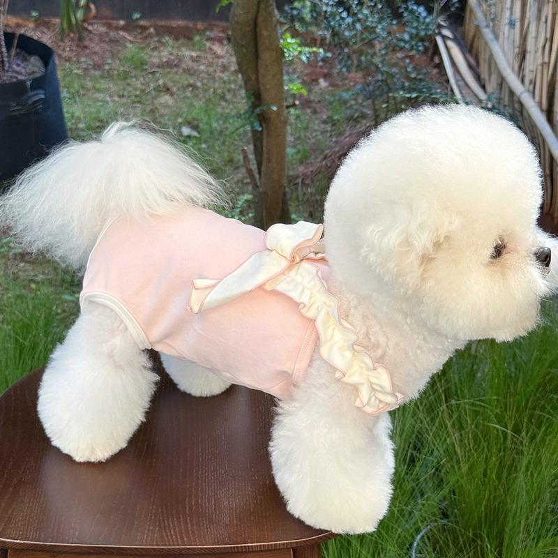 Teddy Four-Legged Neuter Suit Pet Autumn Vest Puppy Belly Protection Sleepwear Solid Colour Dog Clothes