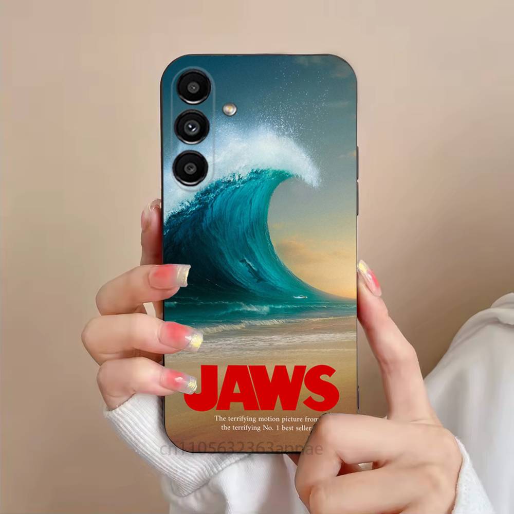 

Movie J-Jaws Phone Case For Samsung S25,24,23,22,21,S20,Ultra,Plus,FE Black Soft Cover SamsungS24