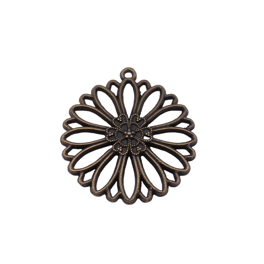 Flowers Of Life Charms Vintage Alloy Pendants For Nature Inspired Jewelry Making