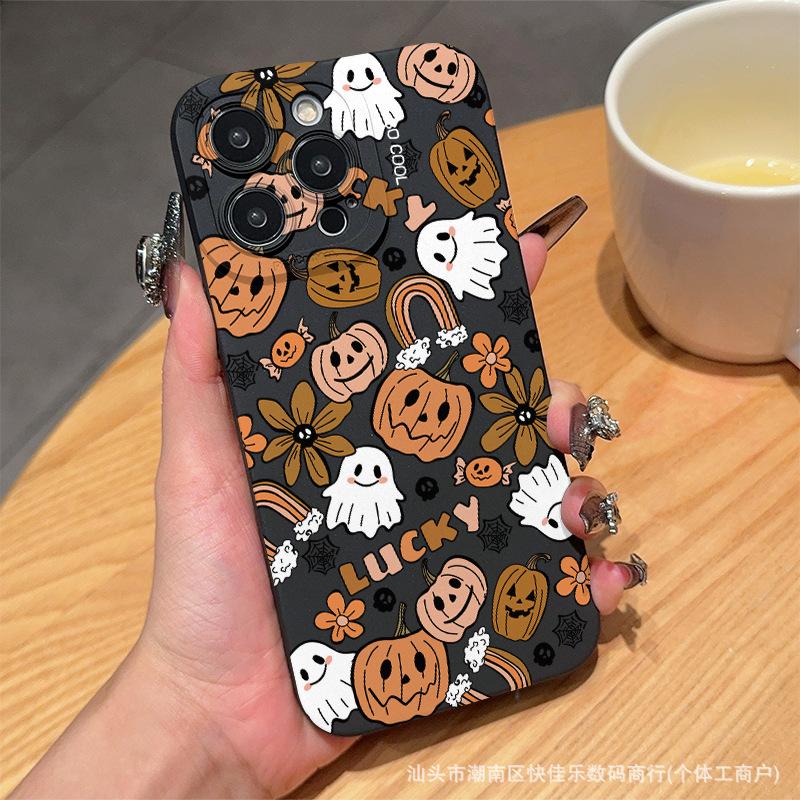 Halloween element Apple 15promax mobile phone case iphone14 is suitable for 12/13mini new 16Pro soft