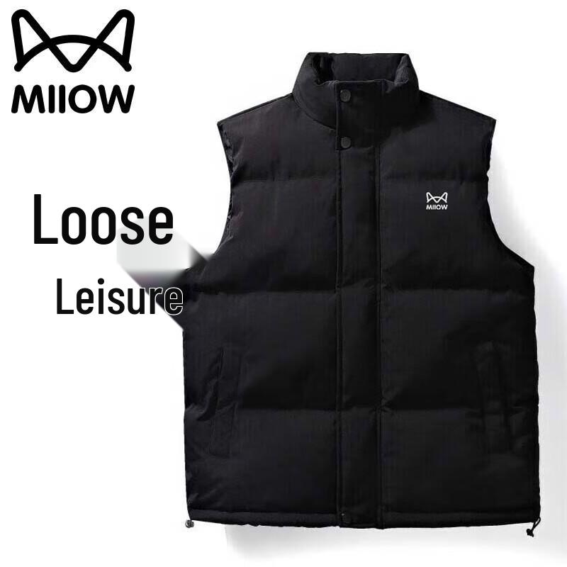 

Miiow Men s Stand Collar Padded Vest Jacket 2XL