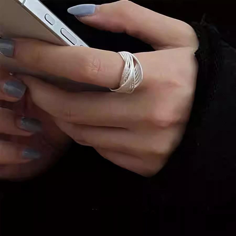 Trendy Geometric Lines Adjustable Ring for Women – Versatile, Stylish & Popular