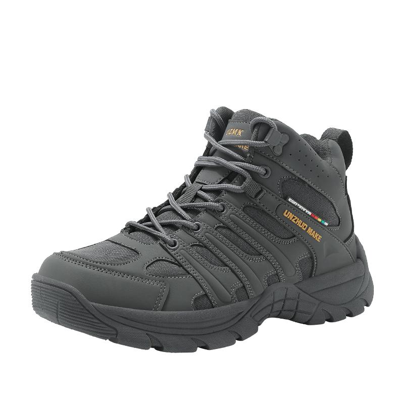 

New men s mid top outdoor boots, waterproof tactical military hiking boots, wear-resistant and anti slip hiking shoes 40