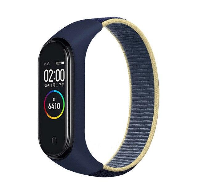 Xiaomi Mi Band 5 4 3 için Değiştirilebilir Bileklik Naylon Kayış Bilek Spor Bilekliği Mi Band 4 5 Miband 4 3 5 Band4 Akıllı Saat Kayışı