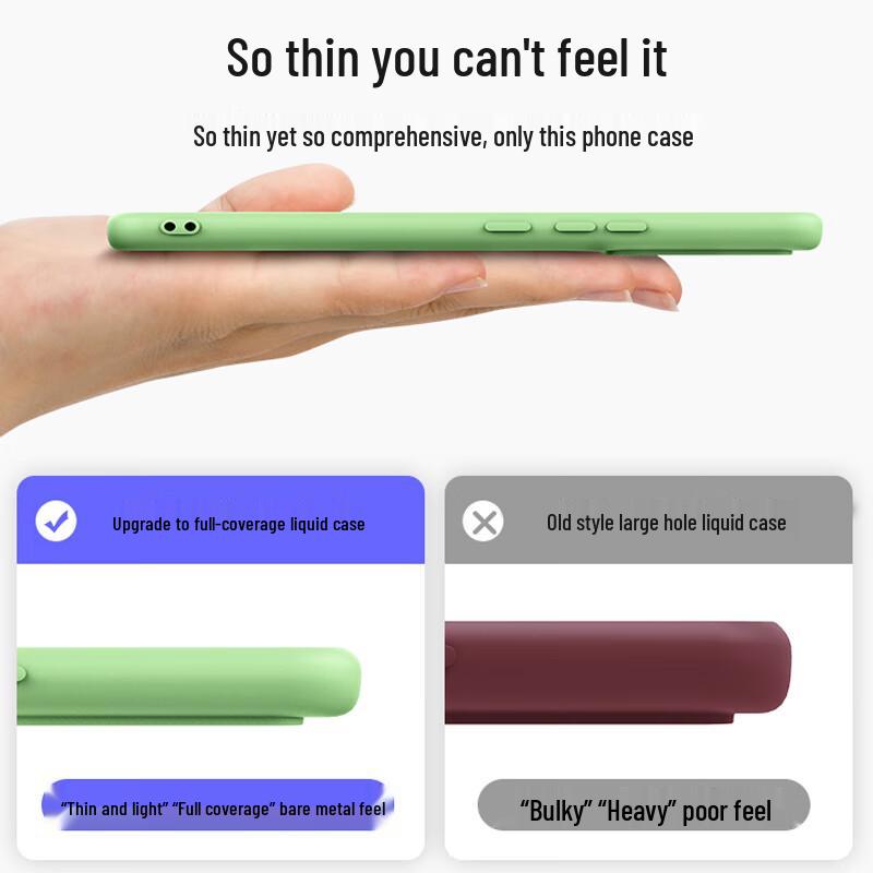 KEKLLE Xiaomi Liquid Silicone Phone Case with Full-Coverage Lens Protection