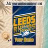 Beach TowelLeeds Rhinos Custom Name Text Personalized Soft Towel for Beach Pool Indoor Home Decor Gift