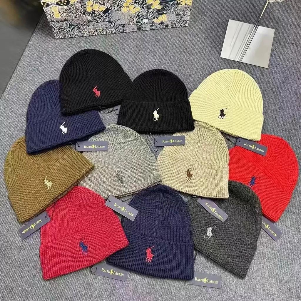 Cotton Knitted Hat With Classic Pony Pattern For Winter Cold Weather Wear