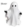 Small Halloween Table Ornament Cute White Ghost Resin Figurine, Miniature Figurine Decoration, Matte Tabletop Centerpiece Finish Statue for Home Shelf