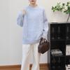 Autumn and Winter New Round Neck Sequins Loose and Thin Sweater Pullover Lazy Wind Knitted Sweater Top Women