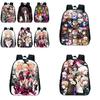 Sac à dos imprimé anime Danganronpa Imperméable Grande capacité Léger Portable Parfait pour l'école et les voyages